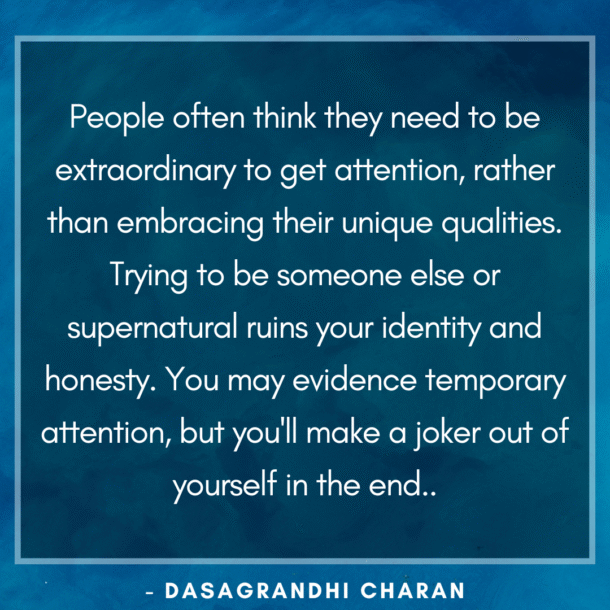 Stop craving for attention