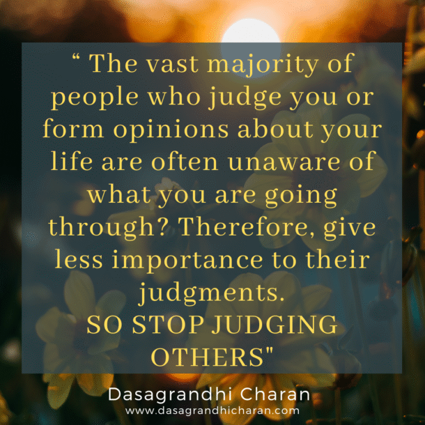 Stop judging others
